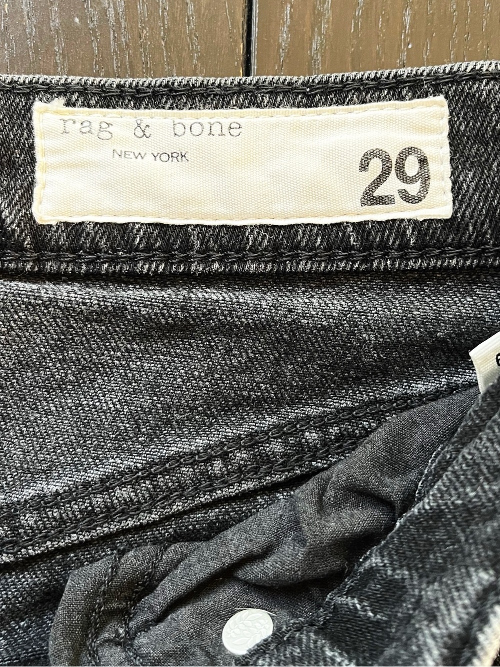 Rag & Bone Womens Wren High Rise Slim Straight Jean Highland Black Size 29 - Picture 9 of 10